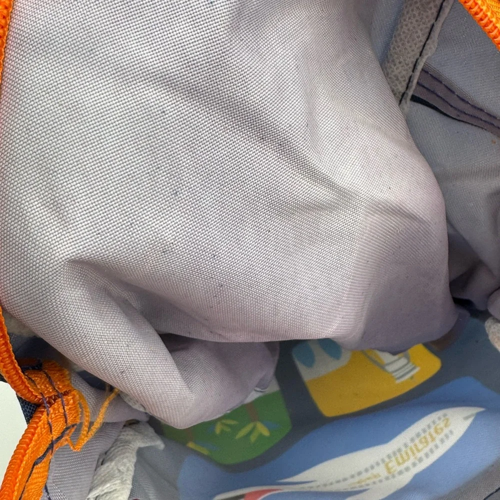 Emirates Kids Packable Backpack Airline‎ Travel Bag Folds Into Pouch
